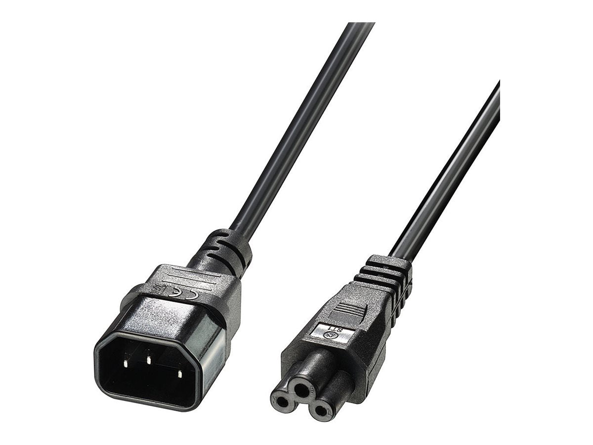 Lindy 30340 1m C14-Koppler C5-Koppler Schwarz Stromkabel