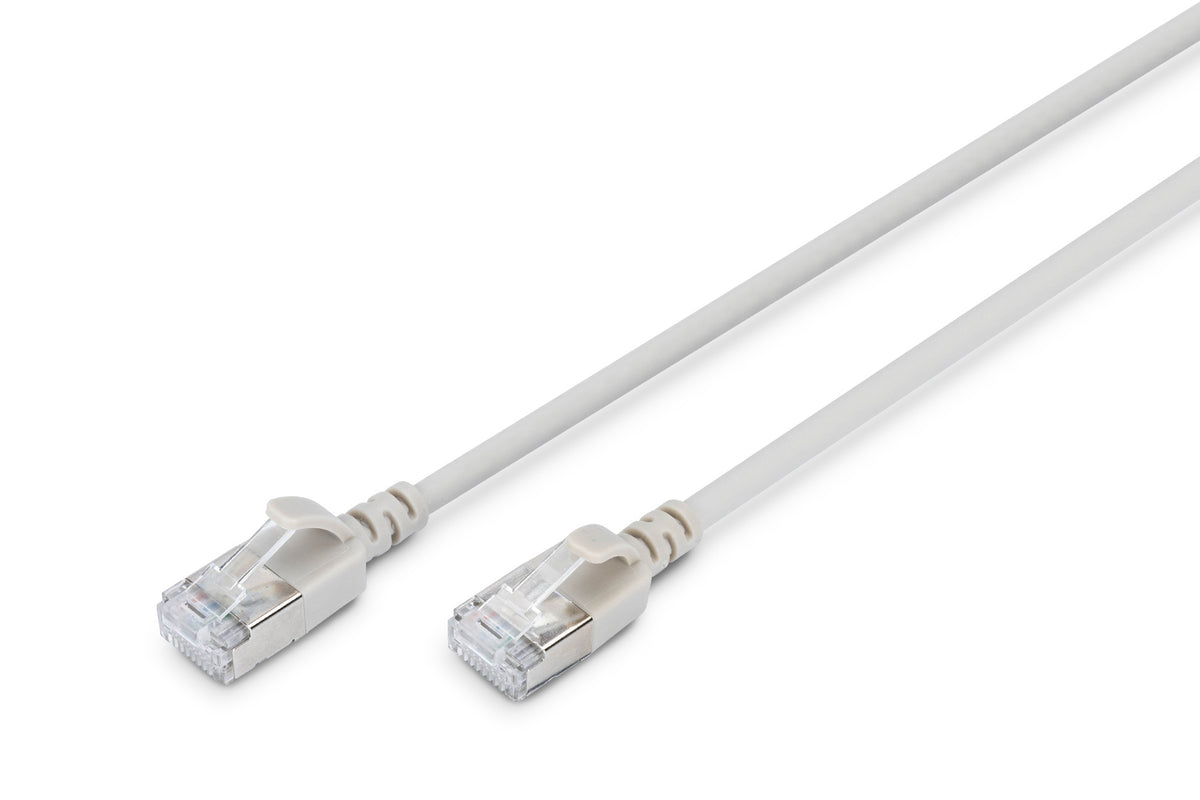 Patchkabel CAT 6A S/FTP Slim 0.3m grau