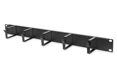 DIGITUS Kabelrangierpanel mit Kabelführungsbügeln für 483 mm (19")-Schränke. 1HE