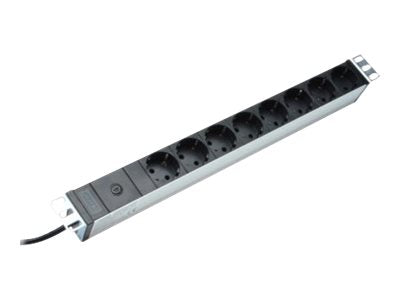 DIGITUS Steckdosenleiste mit Aluminiumprofil und Vorsicherung